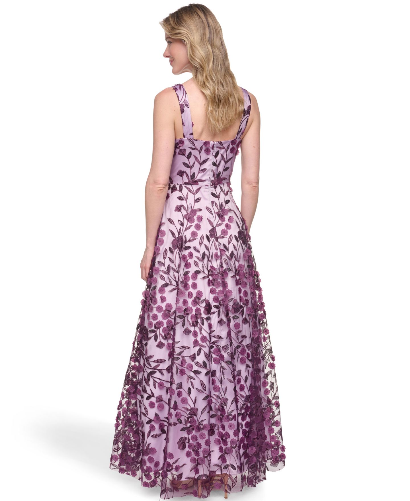 Женское платье Eliza J Sleeveless V-Neck Ball Gown, цвет: Персиковый коралловый — фото 4