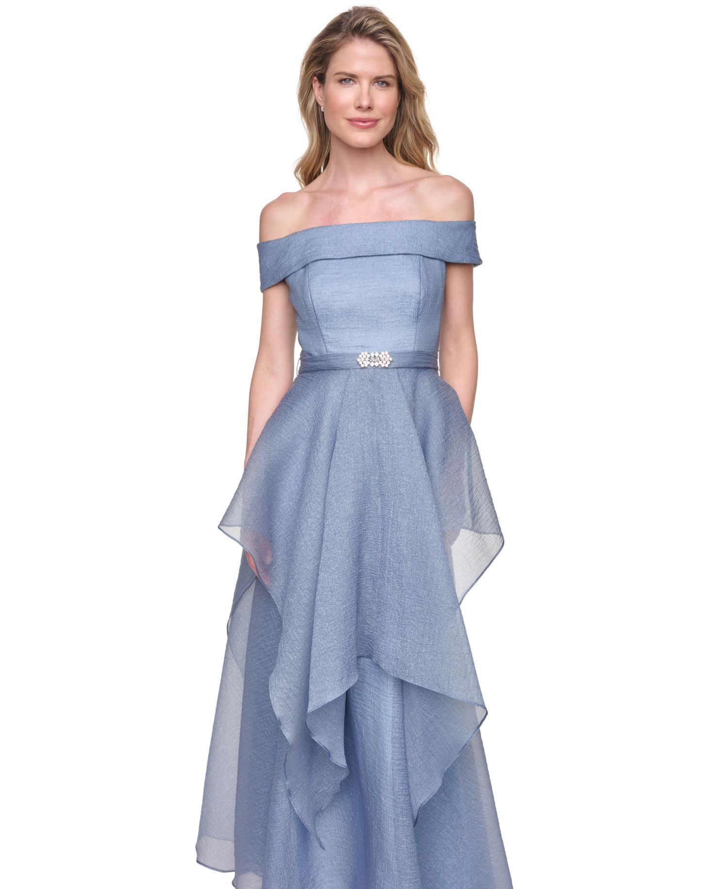 Women's Off-Shoulder Handkerchief Ball Gown