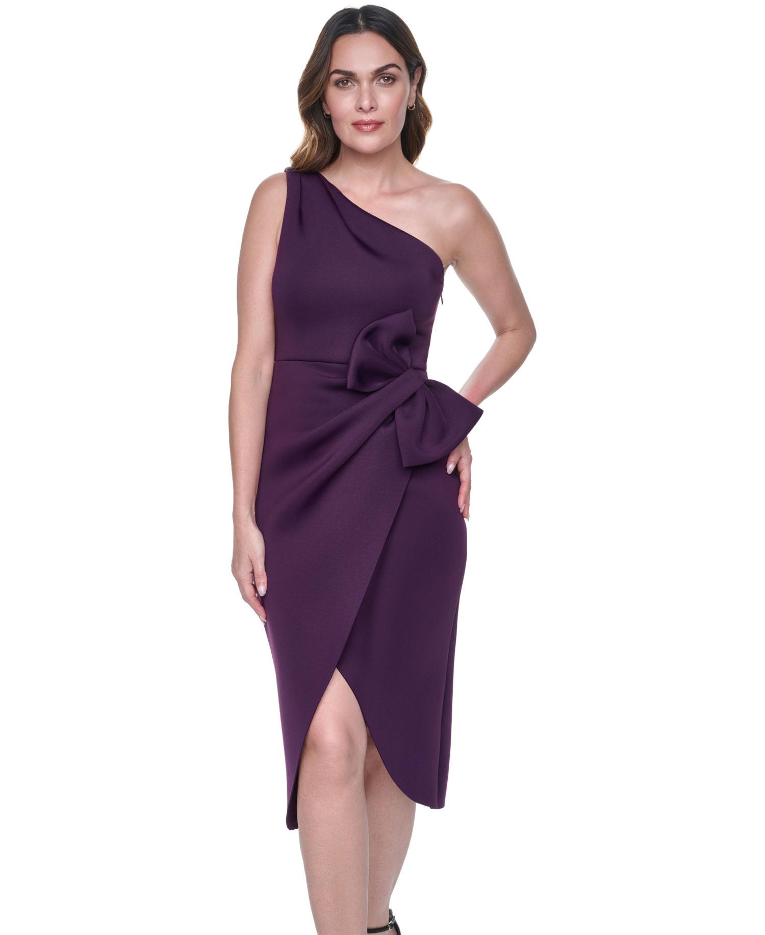 Women's One-Shoulder Side Bow Dress