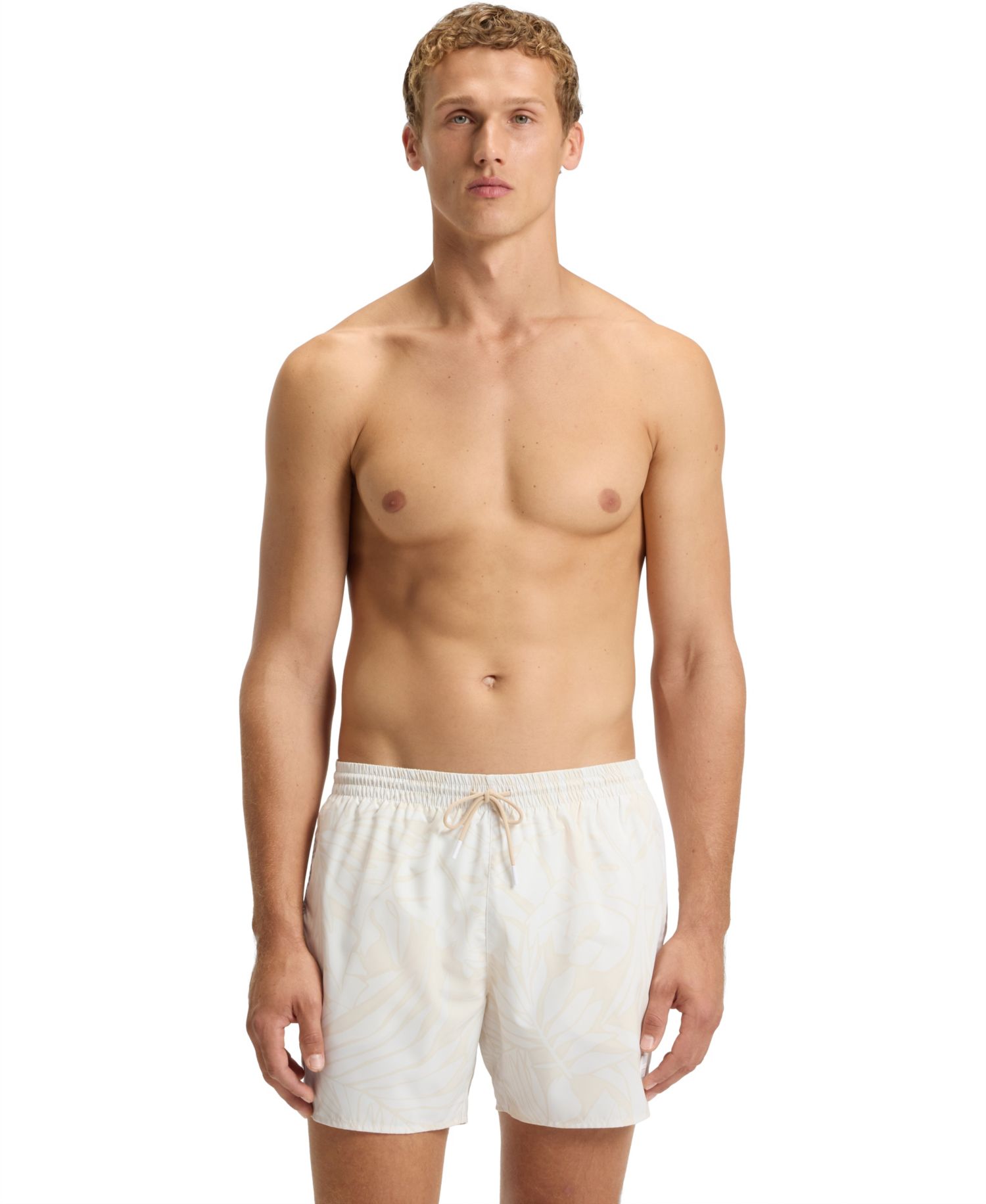 Men's All-Over Print Logo-Badge Swim Shorts