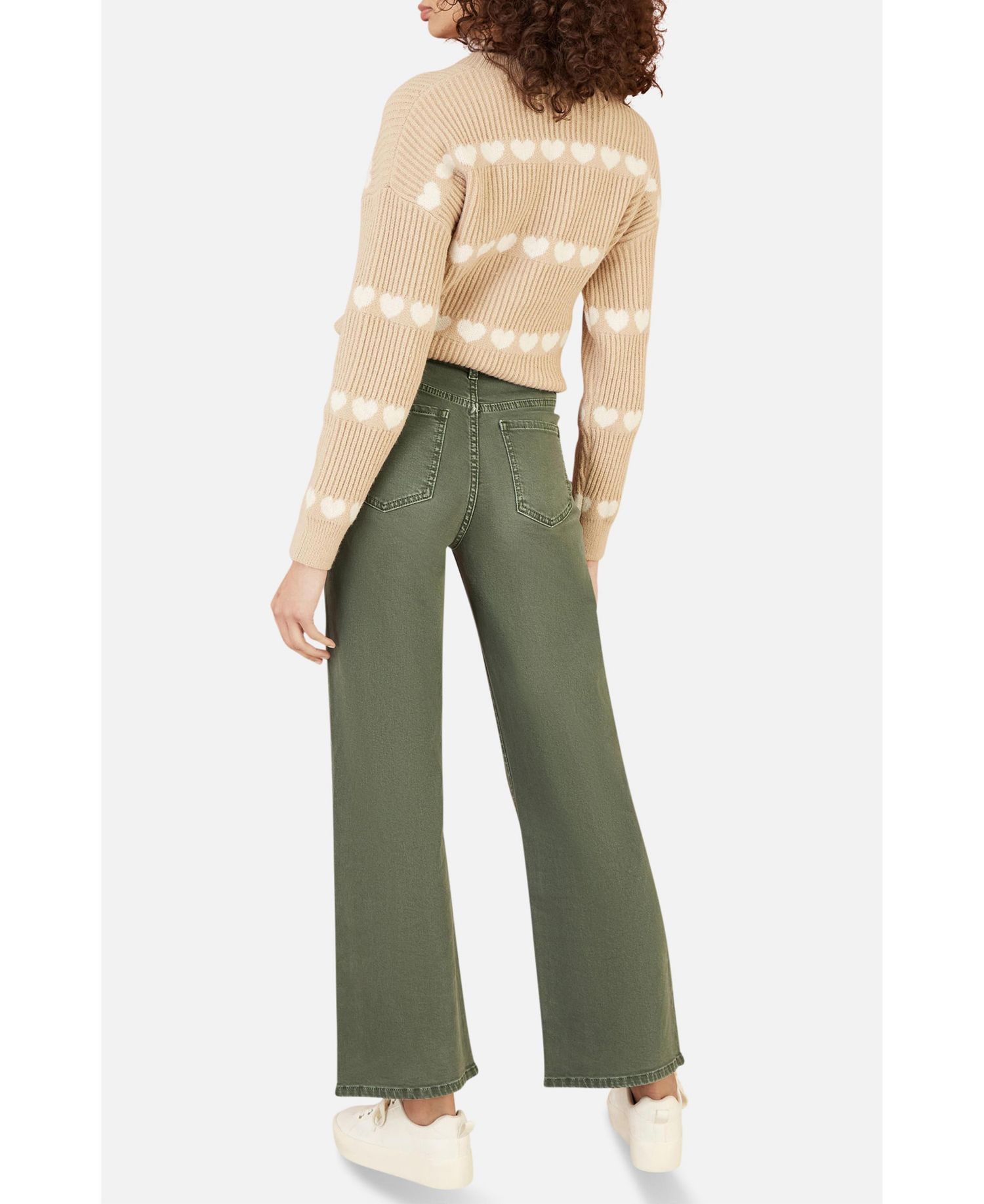 Women's Stretch Canvas Wide Leg Jeans