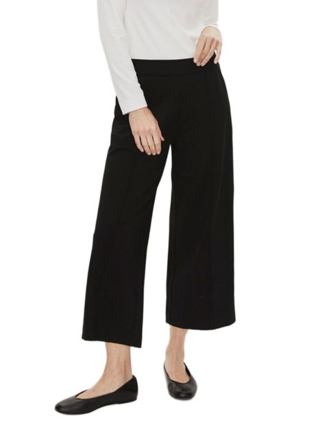 Женские брюки Masai Copenhagen Mid-Rise Cropped Wide-Leg, цвет: Чёрный