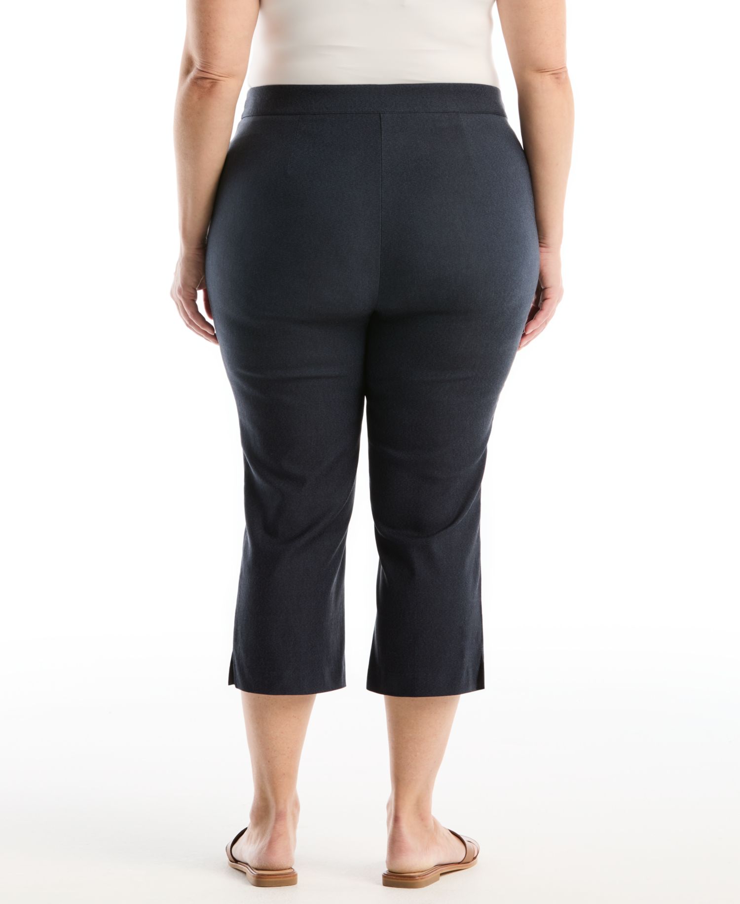 Plus Size Horse Bit Pull-On Capri