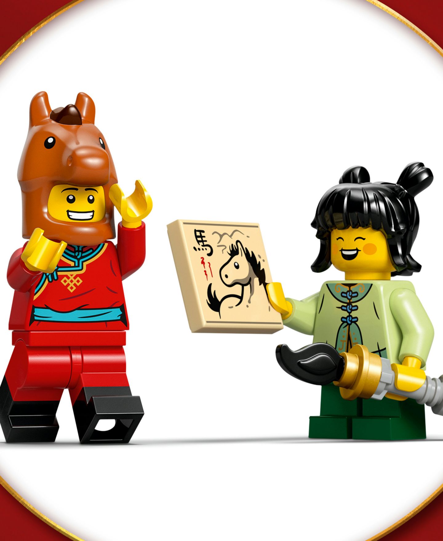 Детский конструктор LEGO® Chinese Festivals Galloping Horses Canvas Toy 80119 — фото 2