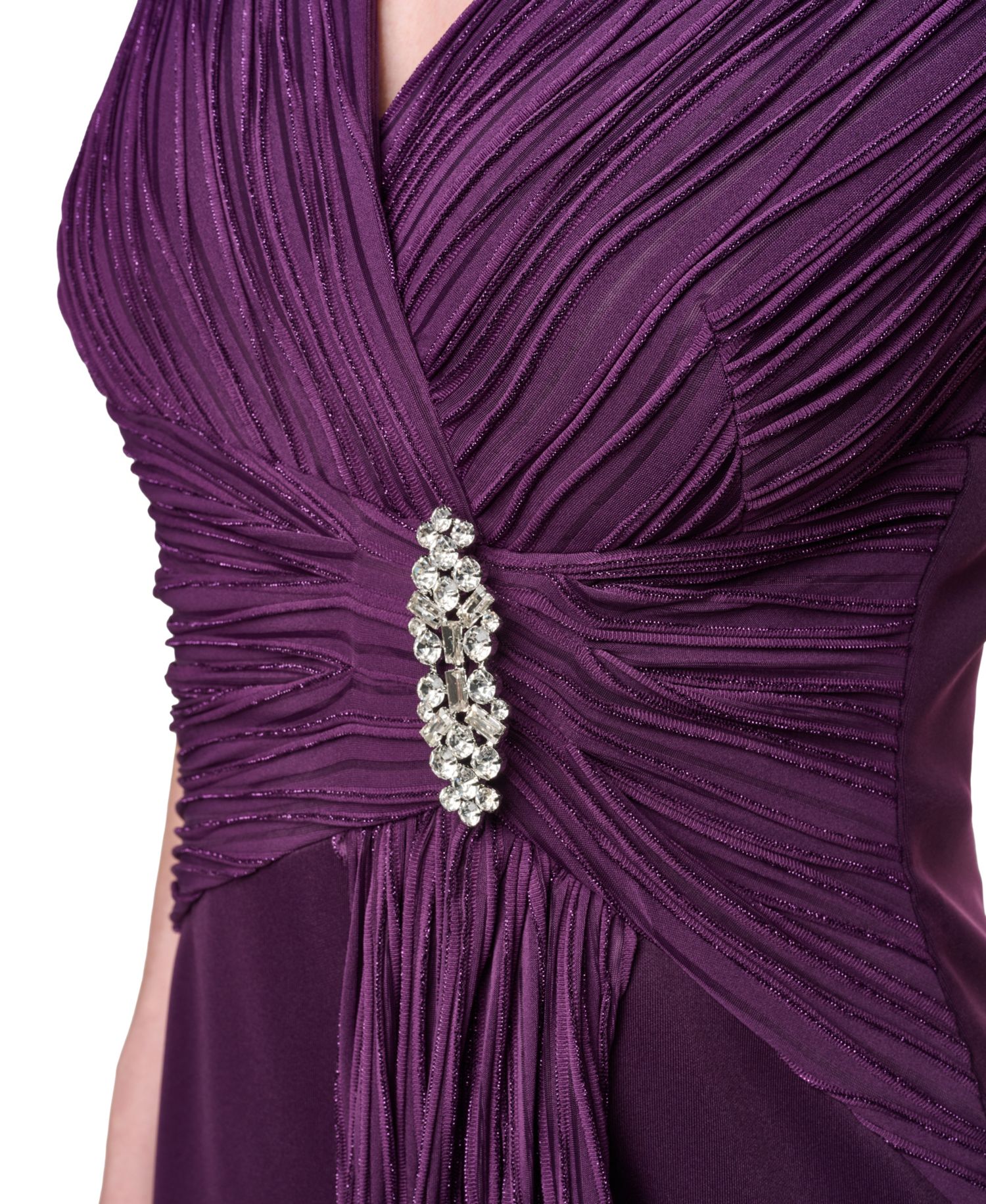 Petite Sleeveless V-Neck Gown