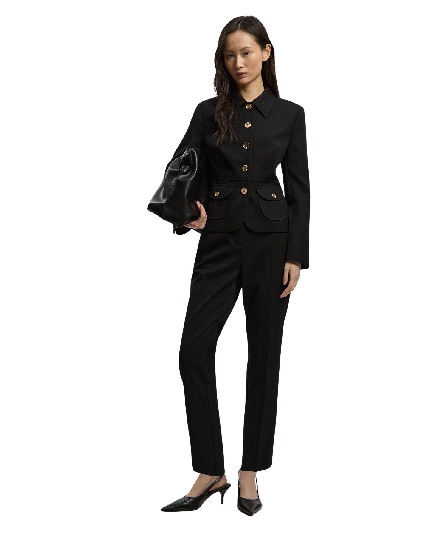 Women's Textured Straight Leg Trousers