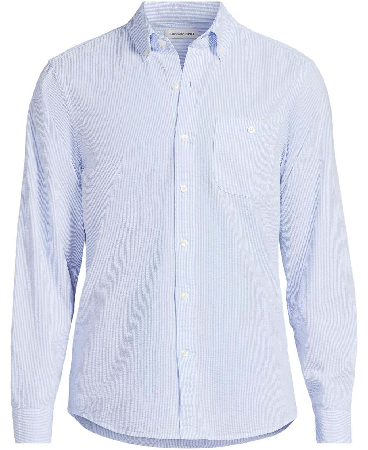 Lands' End Big & Tall Long Sleeve Seersucker Shirt