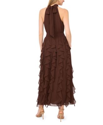 1.STATE Women's Halter Ruffle Maxi Dress - Macy's