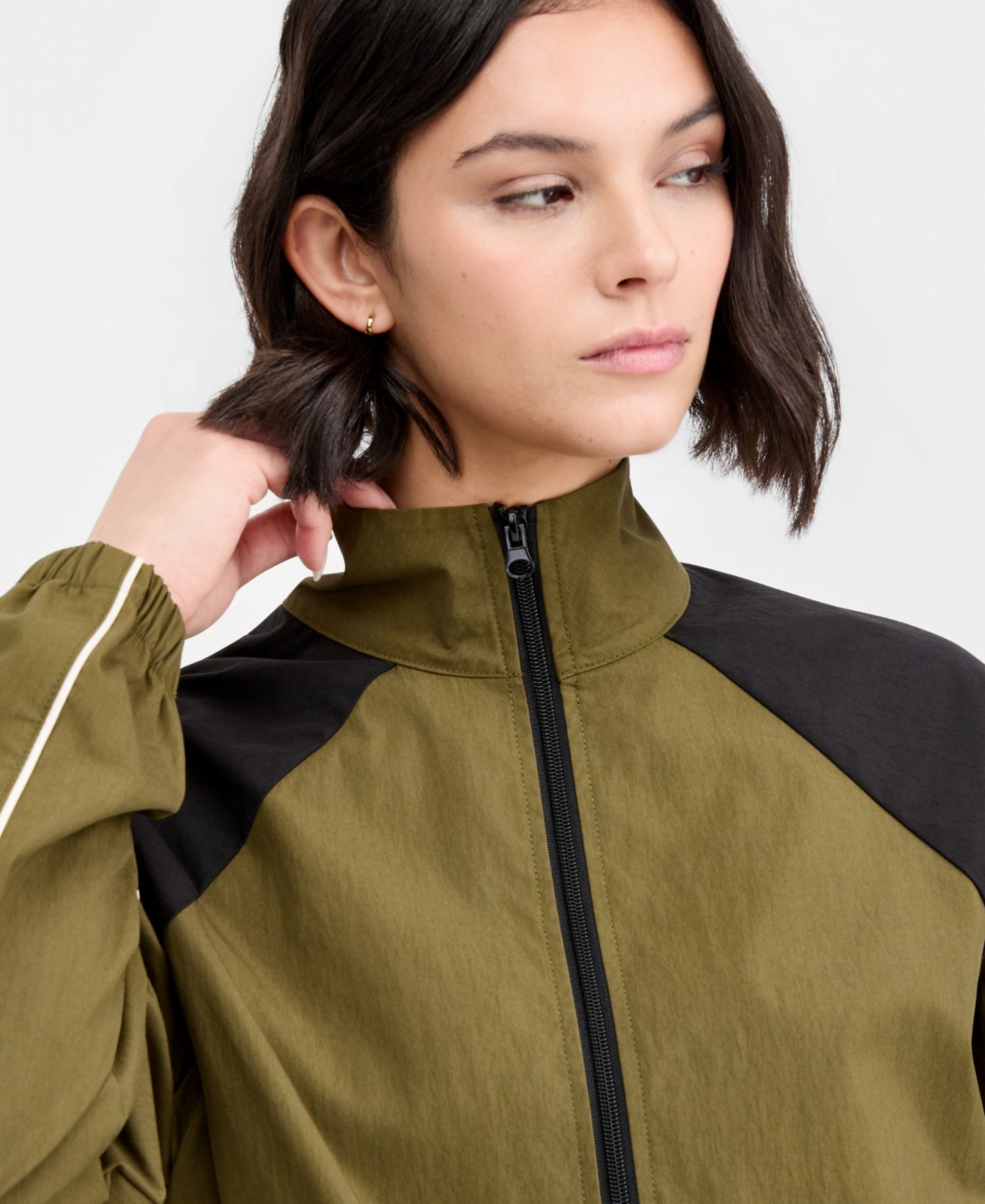 Women's Contrast-Trim Zip-Front Track Jacket