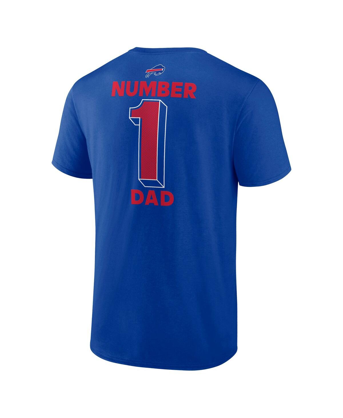 Logo Athletic Men's Royal Buffalo Bills 1 Dad Jersey T-Shirt