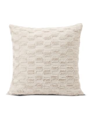 HGTV Art Deco Brushed Faux Fur Decorative Pillow, 22" x 22"
