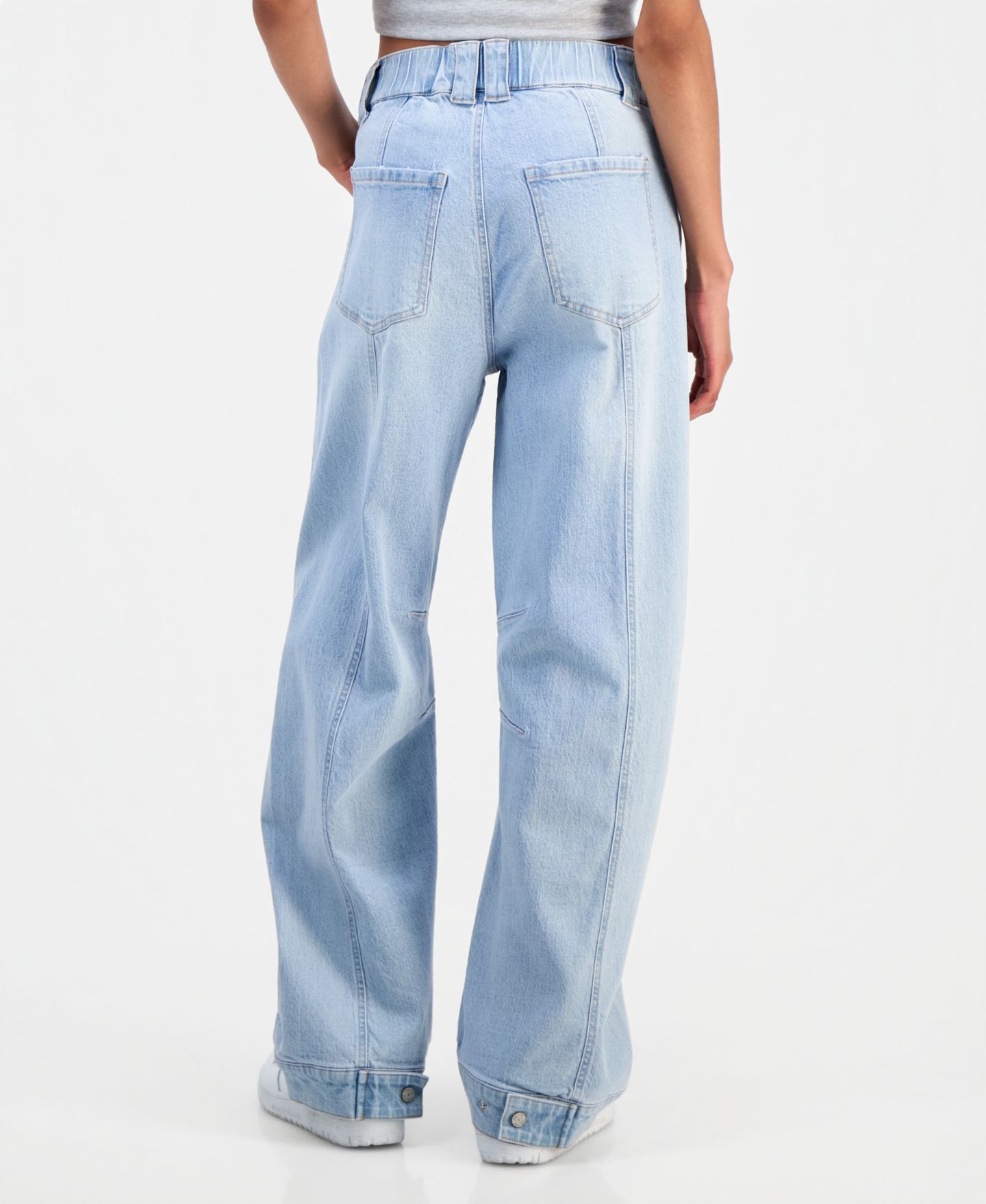 Женские джинсы FVR DRM Juniors' Wide Barrel-Leg, цвет: Светлая варка — фото 2