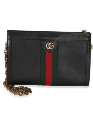 Black Calfskin GG Ophidia Small Web Chain Bag