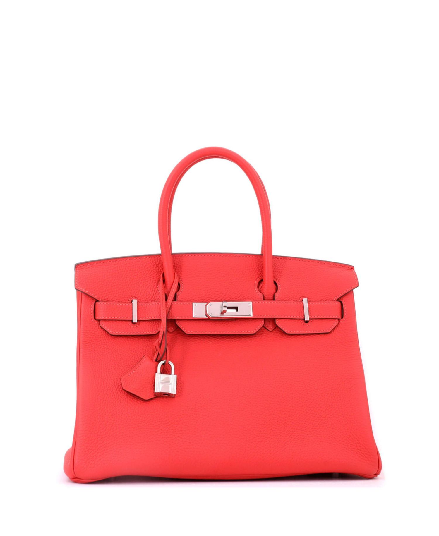 Birkin 30 Handbag Red Togo with Palladium Hardware