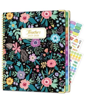 Teacher Planner 2026-2027 Academic Year Lesson Book Colorful Tabs Hardcover
