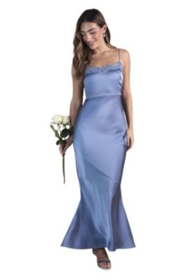 Women's Satin Maxi Bridesmaid Dress
