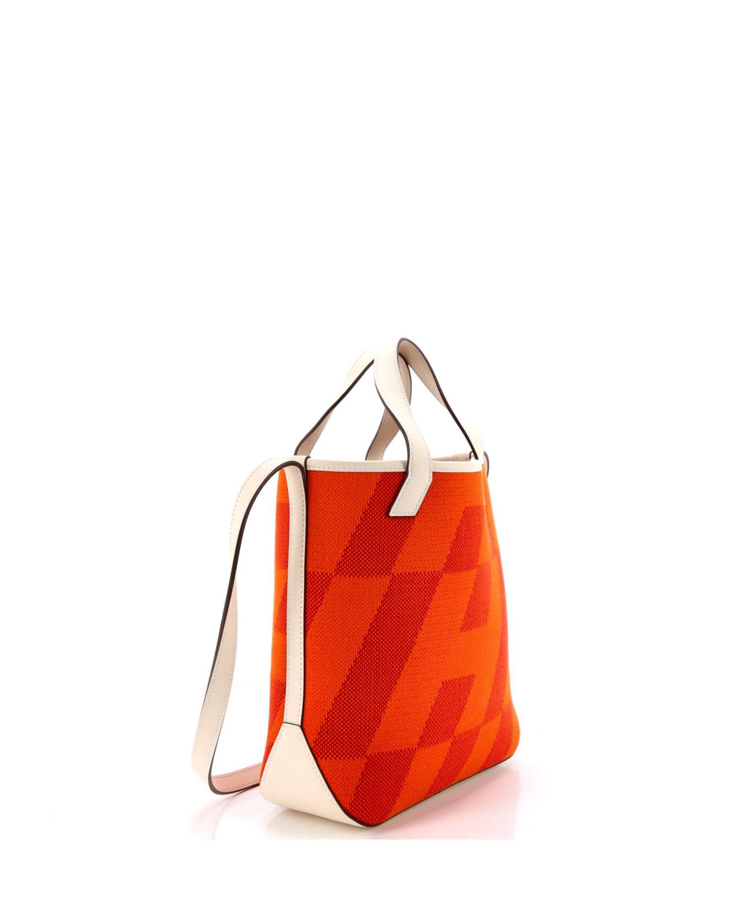 27 Cabas H en Biais Tote Canvas with Leather