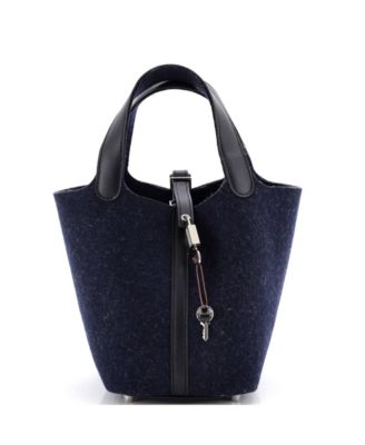 PM Picotin Lock Bag Felt with Leather