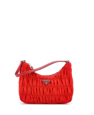 Mini Hobo Tessuto Gaufre with Saffiano