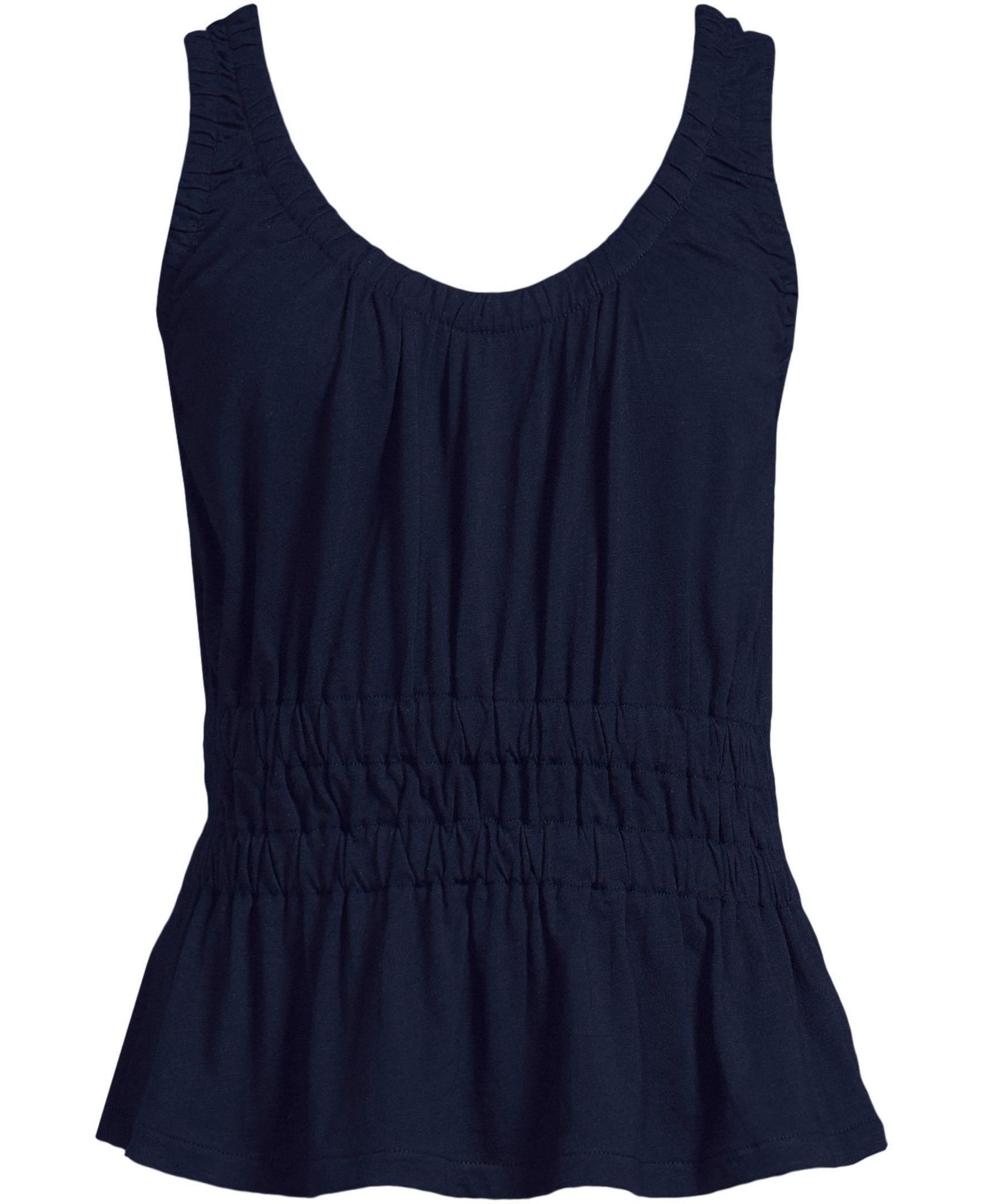 Plus Size Slub Rouched Tank Top