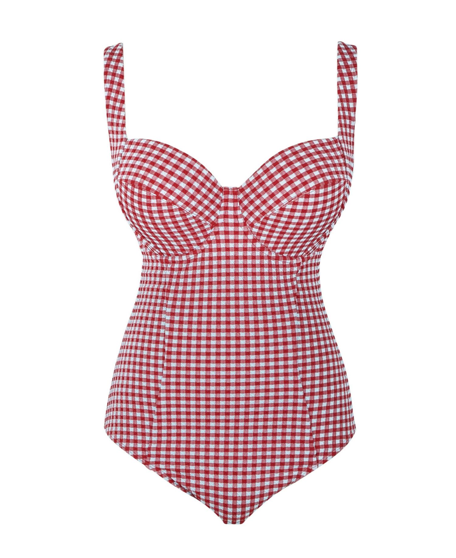 Women's Gingham Paloma Underwire Side Support One Piece Swimsuit