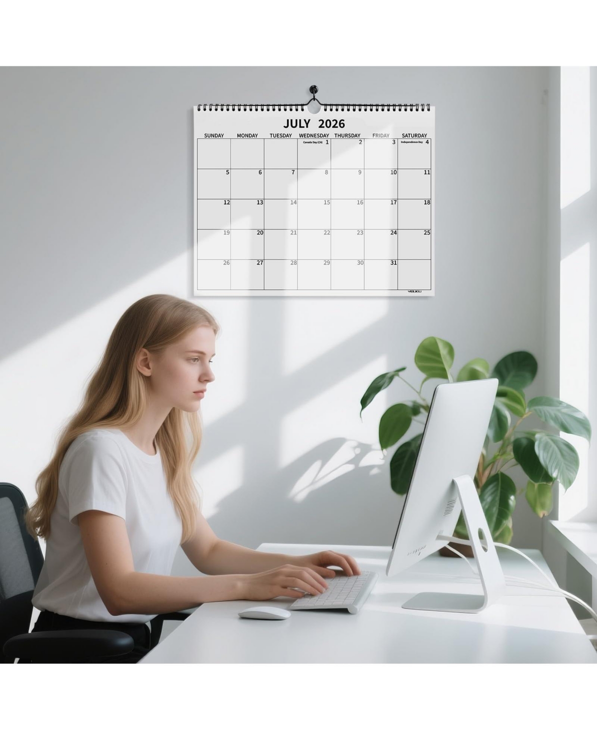 Gnuadz Wall Calendar 2026-2027 Monthly Hanging Planner