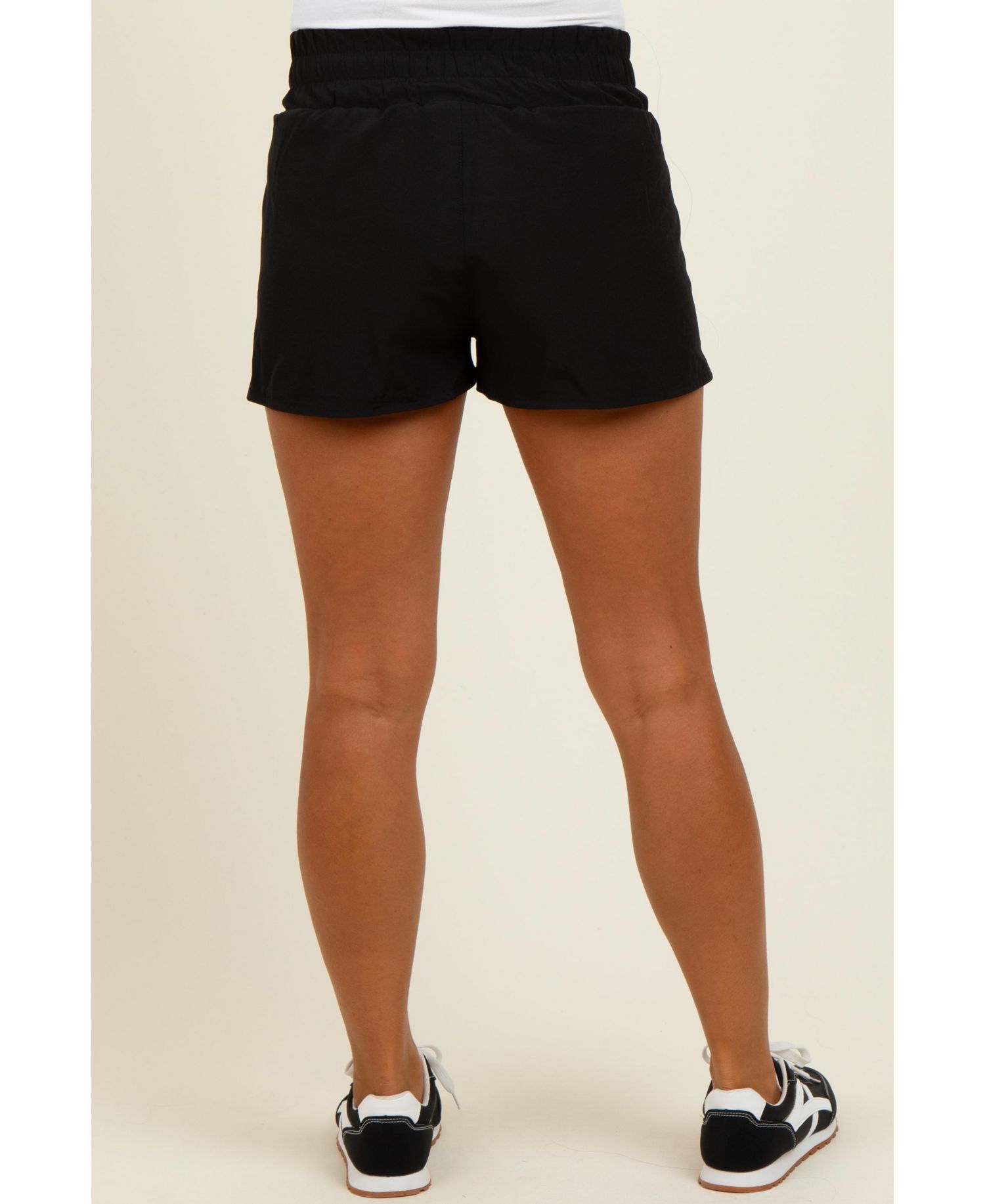 Women's Black Stripe Detail Active Shorts