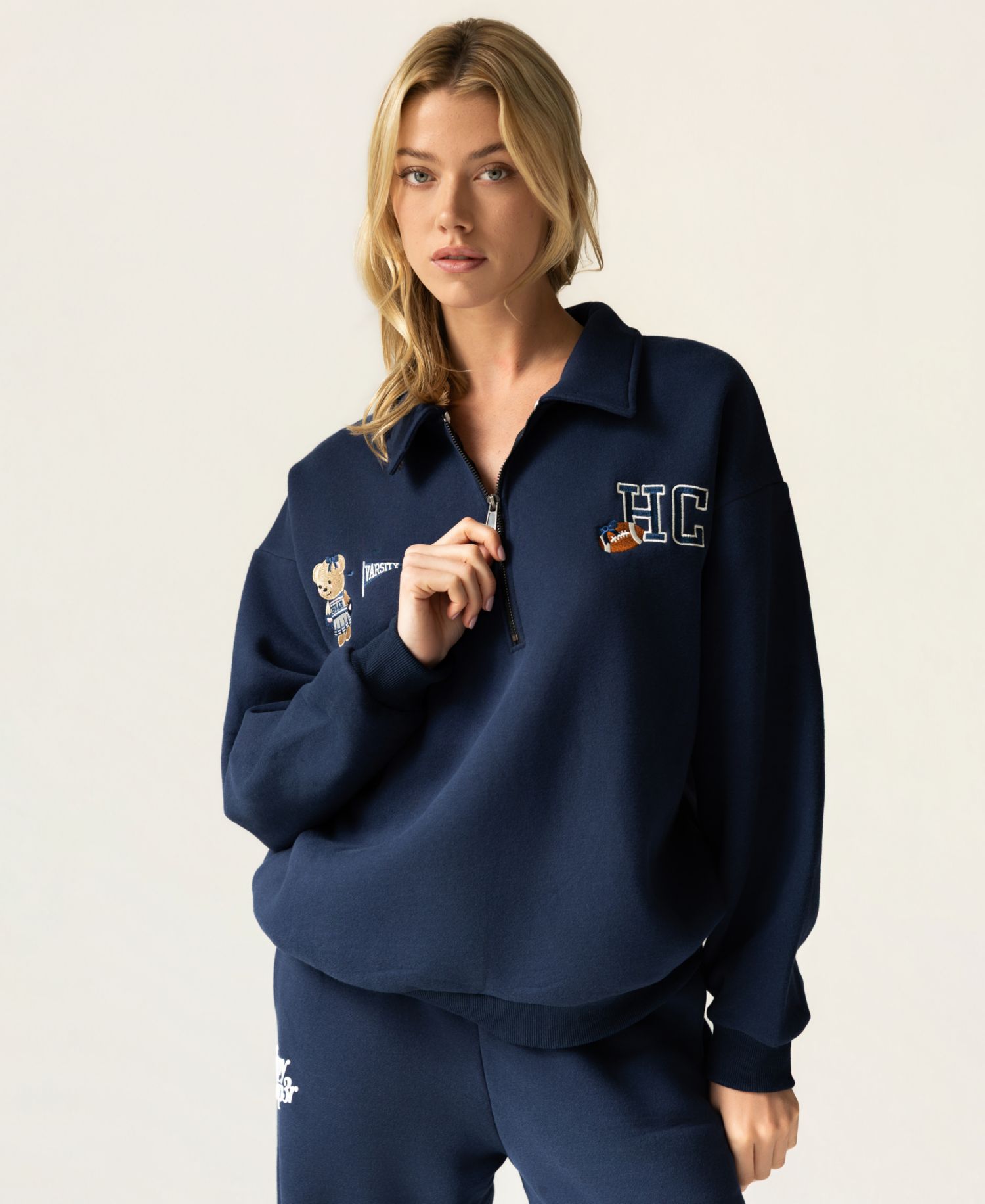 Women's Quarter-Zip Varsity Sweatshirt