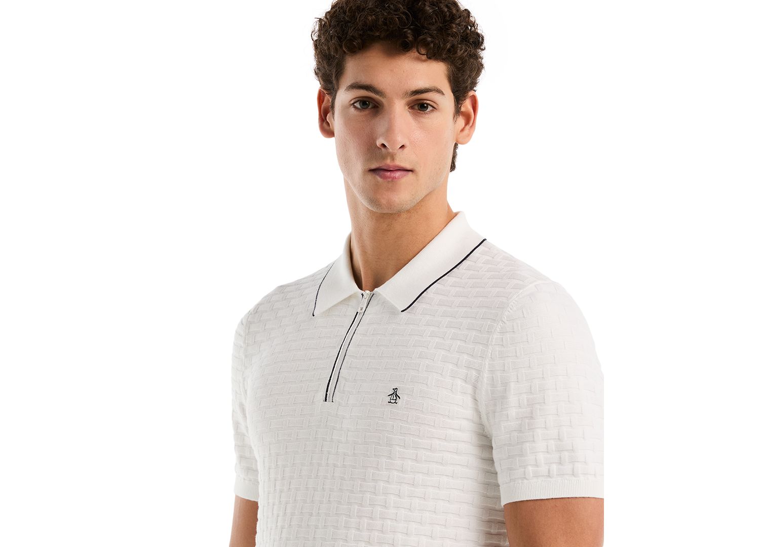 Men's Links Stitch Slim-Fit Polo Shirt