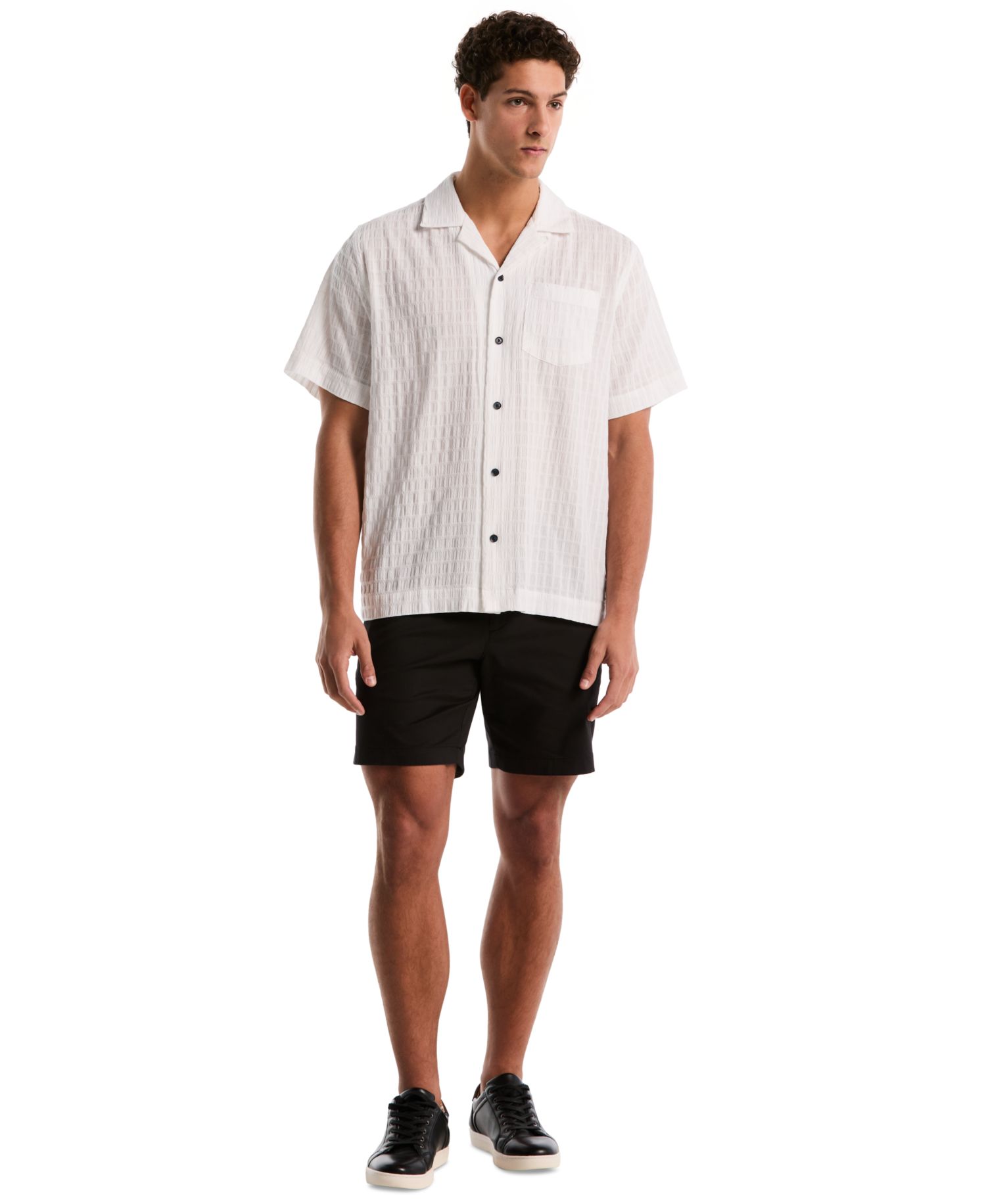 Men's Seersucker Camp Shirt