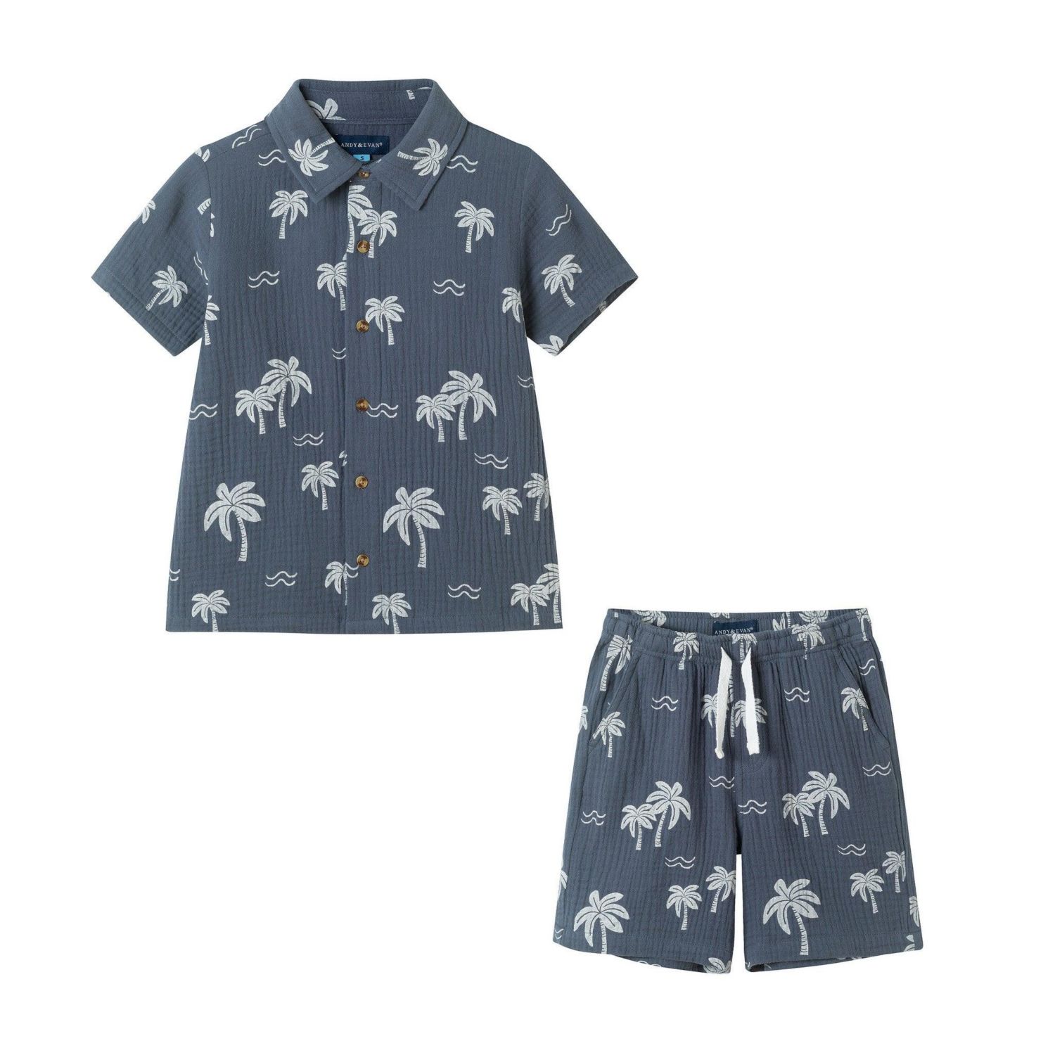 Toddler Boys Little/Big Tropical Palm Tree Gauze Set
