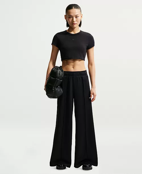 Nike Women's Sportswear Mid-Rise Wide-Leg Track Pants