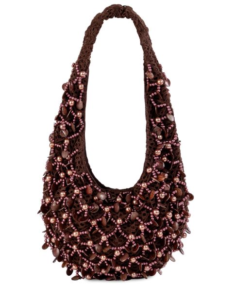 Женская сумка Sam Edelman Ariel Knit Medium Hobo Handbag, цвет: Тёмный коричневый