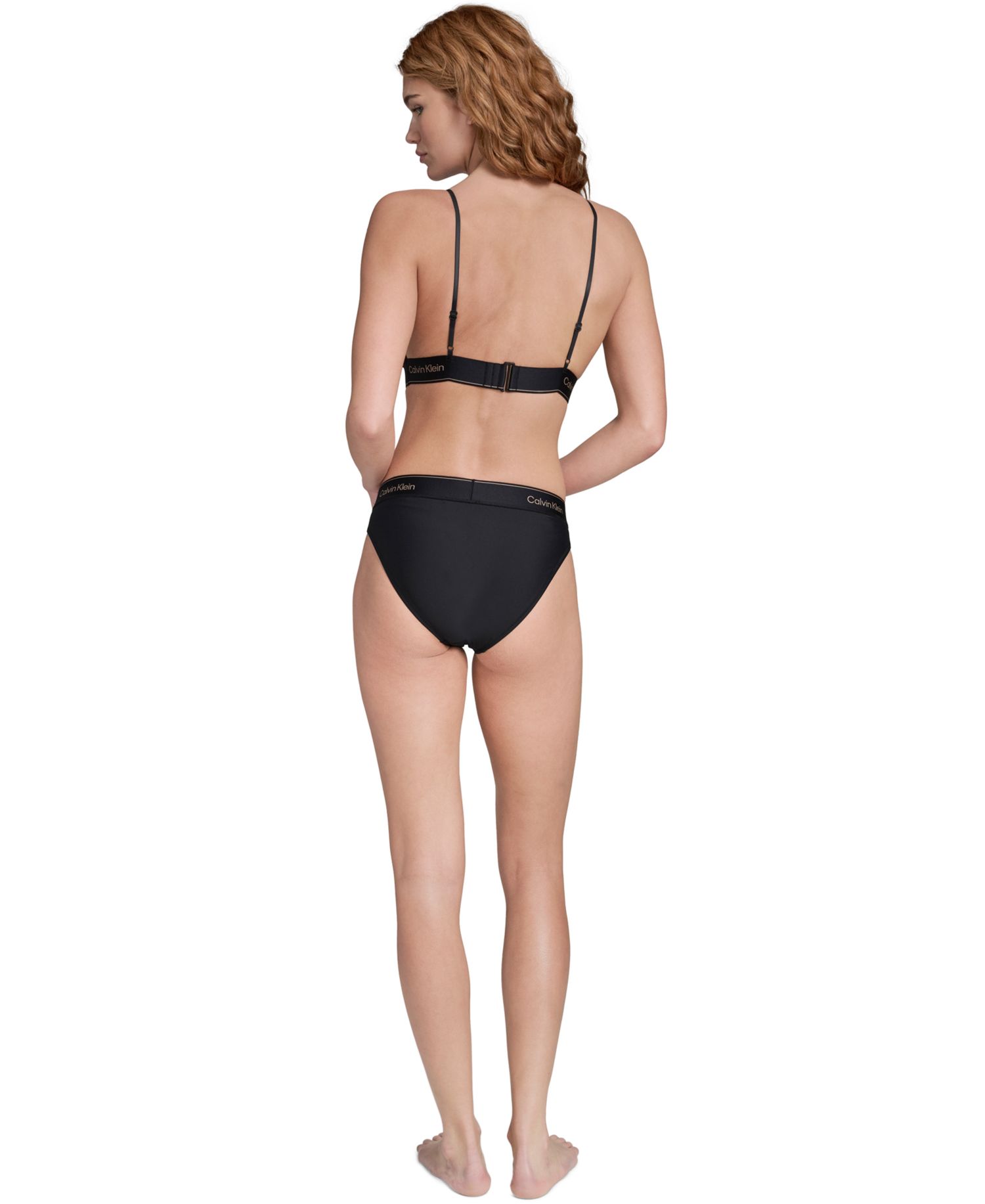 Women's V-Neck Bikini Top and Bottoms, 2-Piece Set