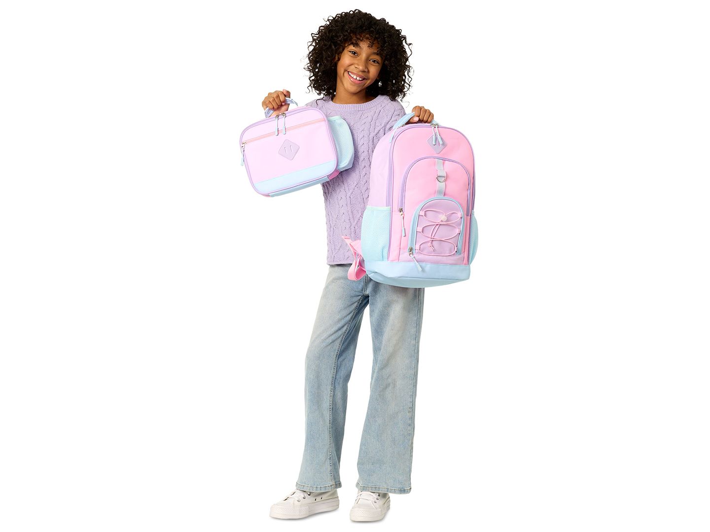 Сумки Rainbow Sugar Backpack and Lunch Box, 2-Piece Set для девочек, цвет: Розовый / Синий — фото 7