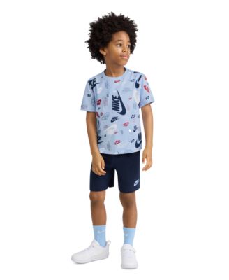 Boys' and Girls' 4-7 Printed T-Shirt and Lightweight French Terry Shorts, 2-Piece Set