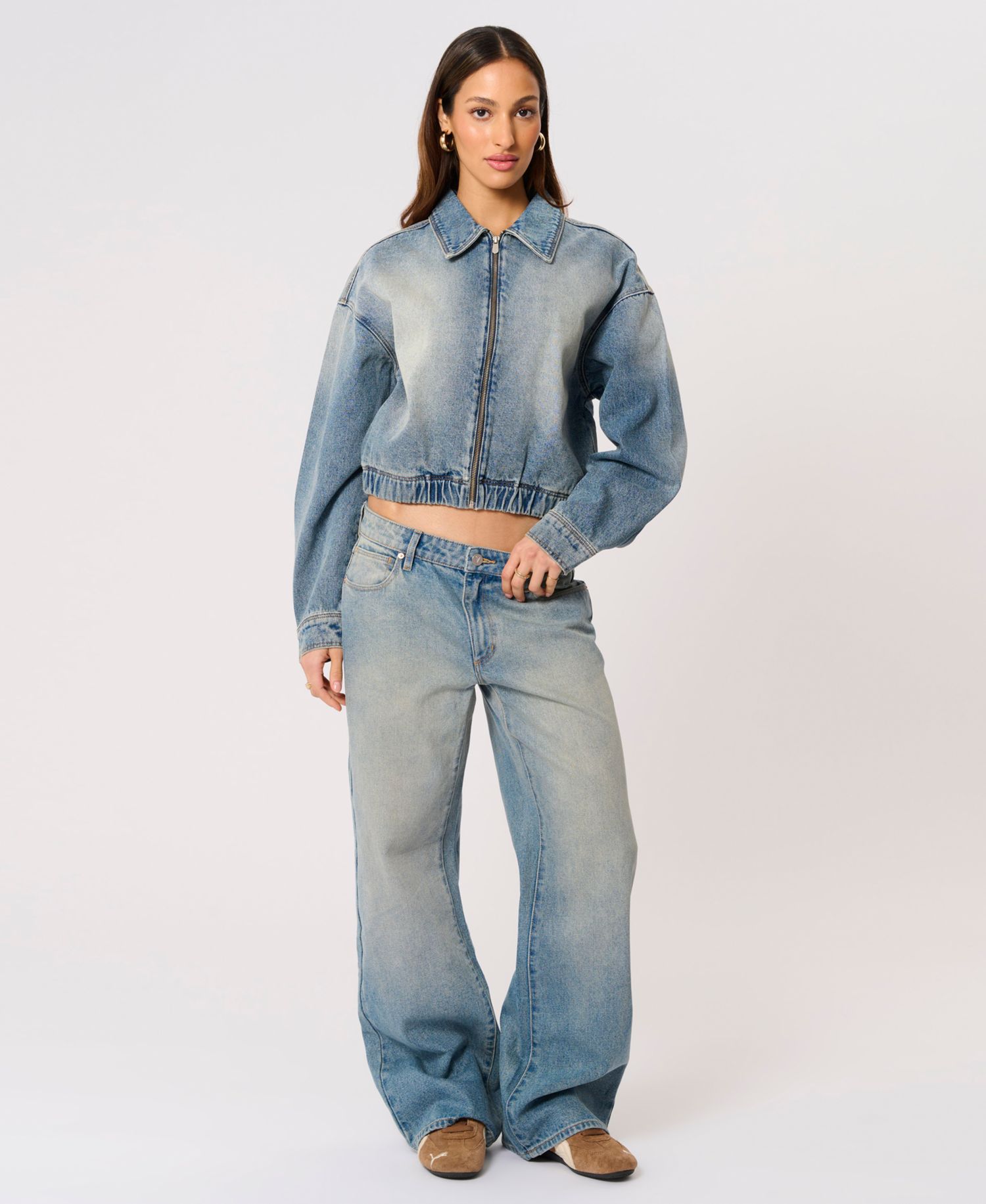 Women's Denim Full-Zip Jacket