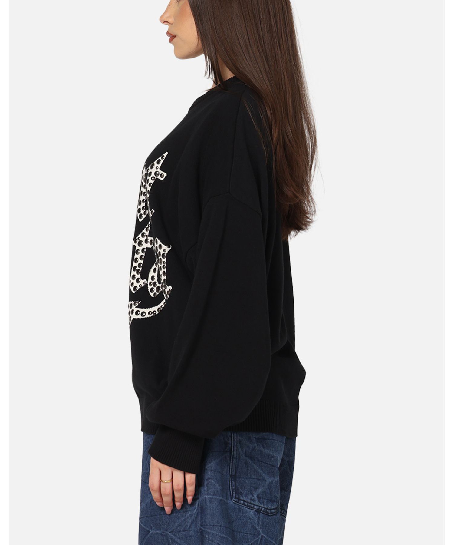 Men's Sanctified Crewneck Sweater - Black 3XL