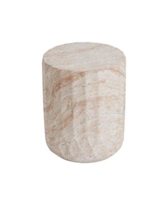 Lightweight Concrete Cylinder Side Table for Indoor and Outdoor Use