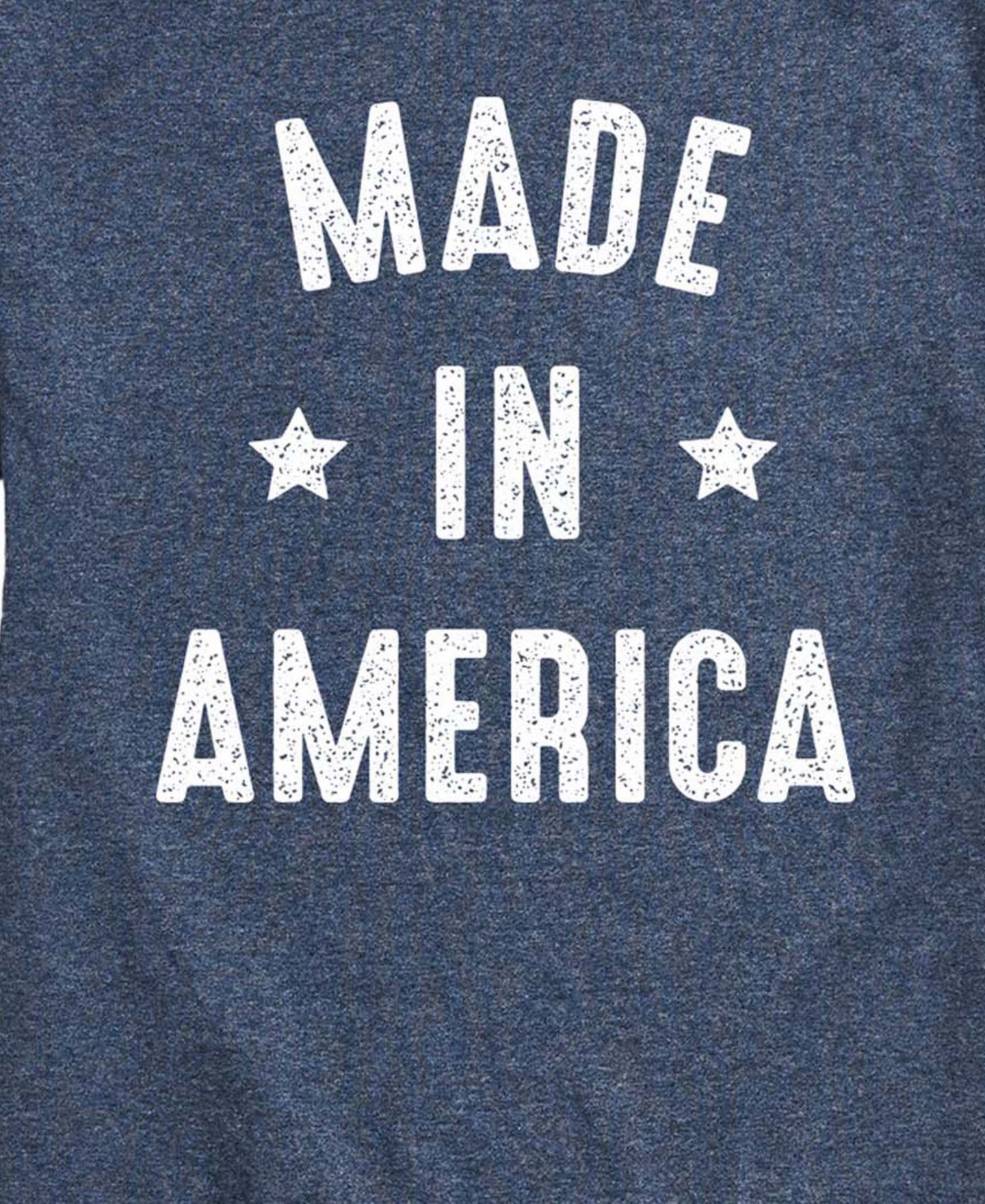 Мужская футболка AIRWAVES Made In America Short-Sleeve Graphic, цвет: Меланжевый синий — фото 3