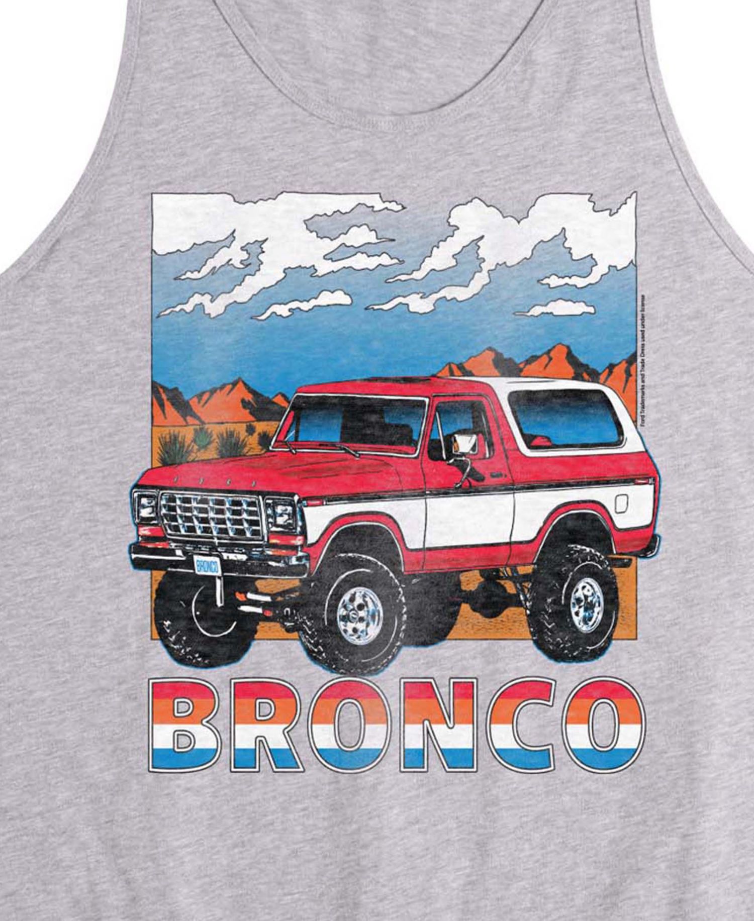 Men's Ford Bronco Mountain View Sleeveless Graphic Tank Top
