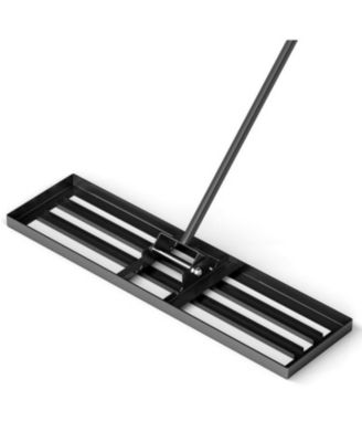 36 x 10 Inch Lawn Leveling Rake with Ergonomic Handle, Heavy Duty Lawn Tool