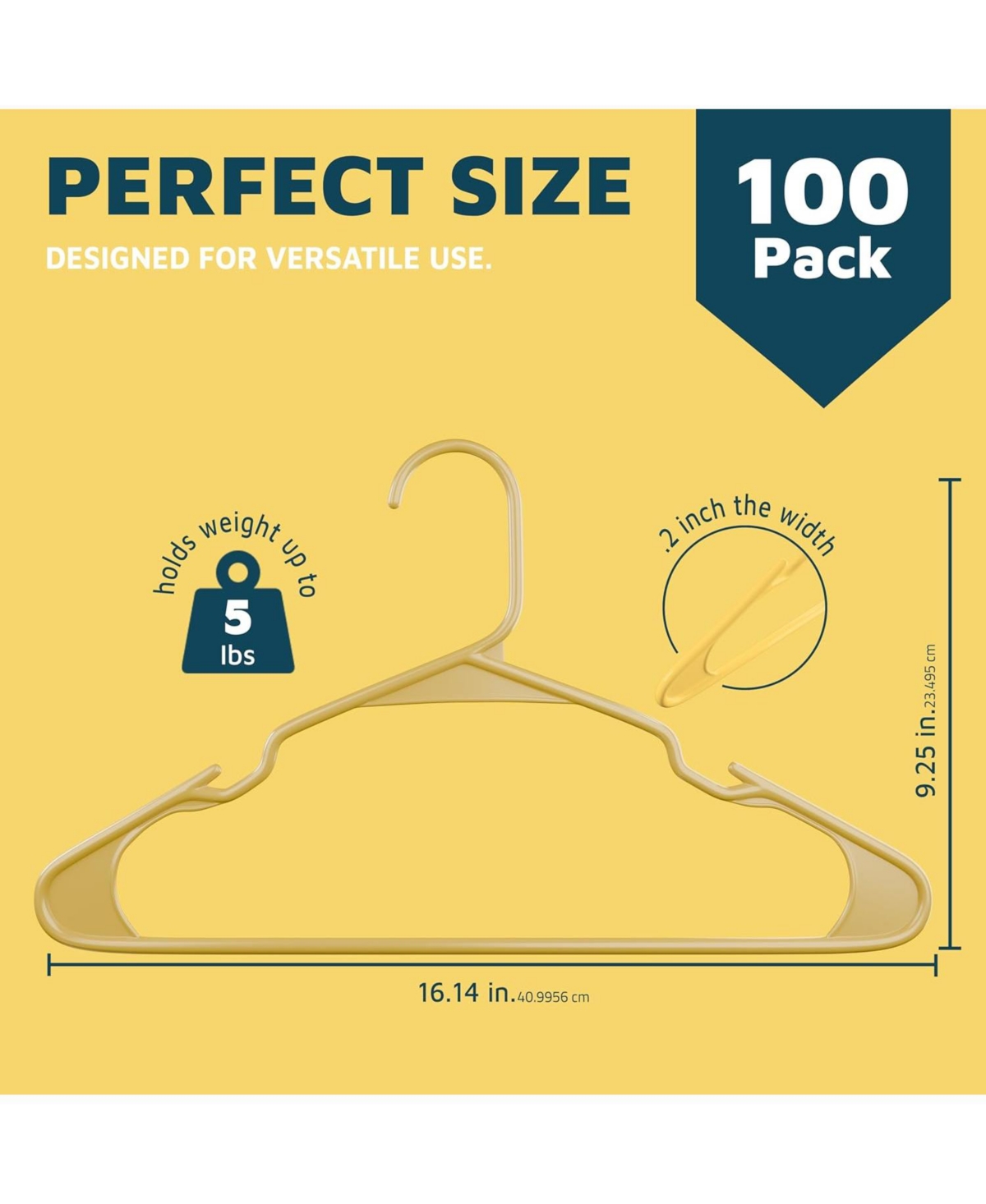 Lifemaster heavy-duty plastic hangers for clothes, dresses & coats non-slip grooves, space-saving design