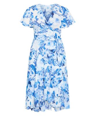 Wedding Guest Plus Size Wrap Dresses | Macy's
