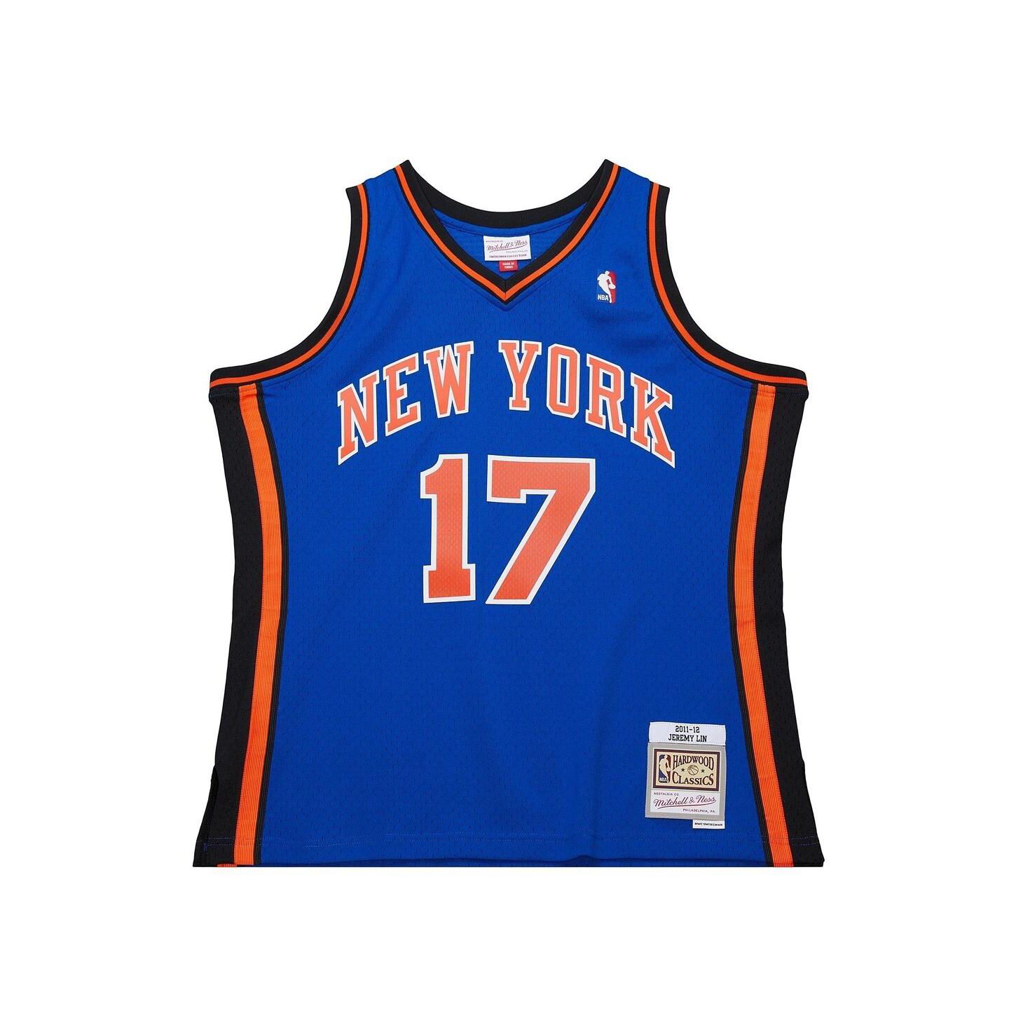 Мужское джерси Mitchell & Ness Jeremy Lin New York Knicks 2011/12 Swingman, Blue — фото 2