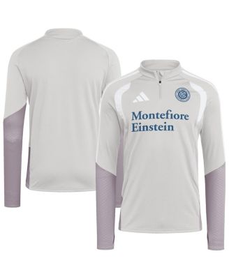 Men's Silver New York City FC 2026 Tiro Competition Quarter-Zip Training Sweatshirt
