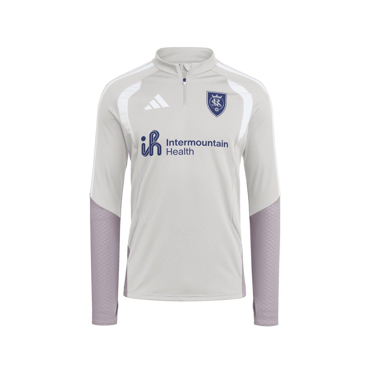 Мужская толстовка adidas Silver Real Salt Lake 2026 Tiro Competition Quarter-Zip Training — фото 2