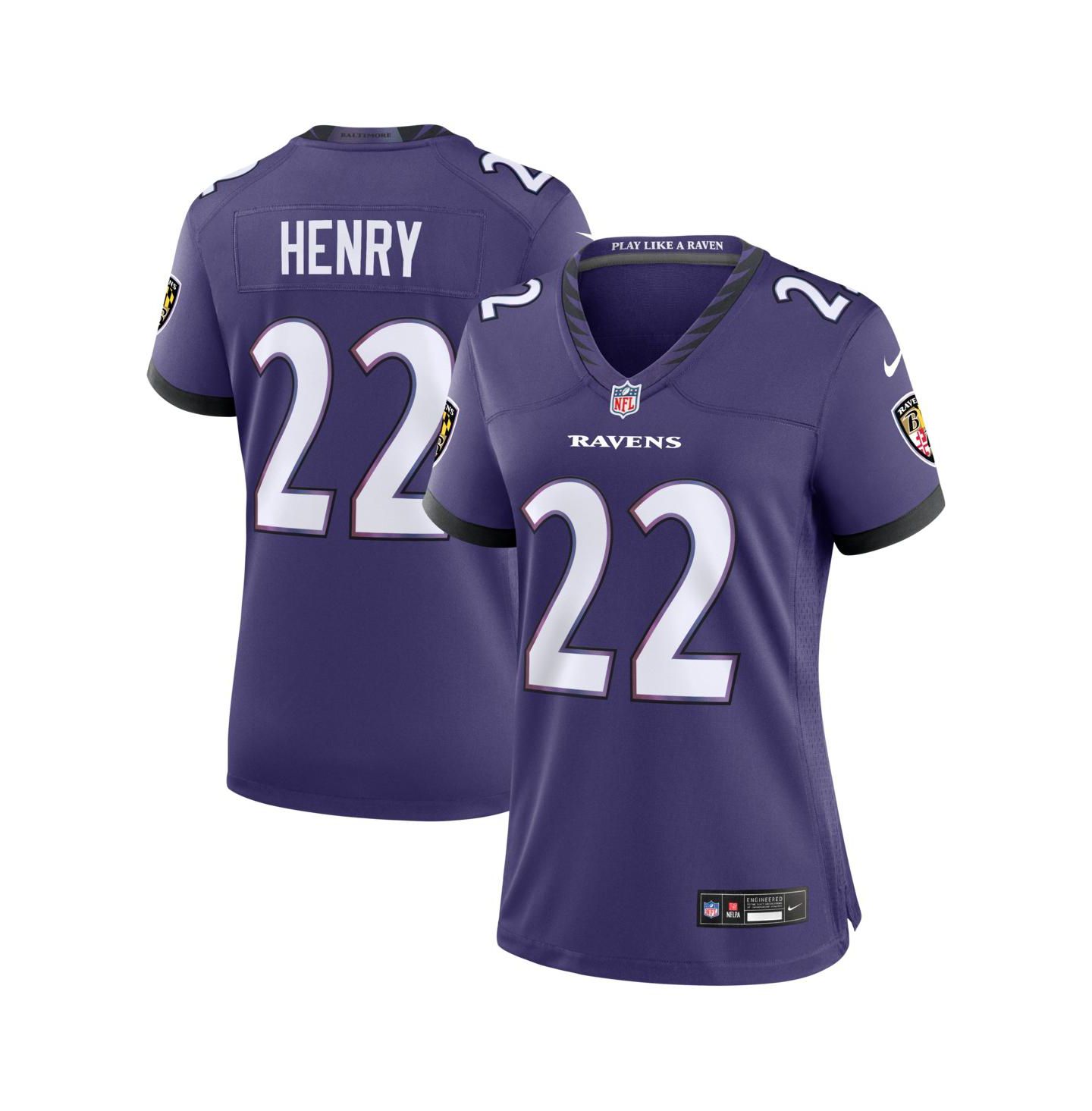 Женский топ Nike Derrick Henry Purple Baltimore Ravens Team Game Jersey — фото 1