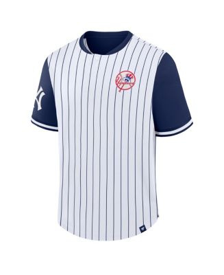 トップス FCRB Fanatics MLB TOUR BASEBALL SHIRT NY Fanatics Men's White/Navy New York Yankees Pinstripe Walk Off T