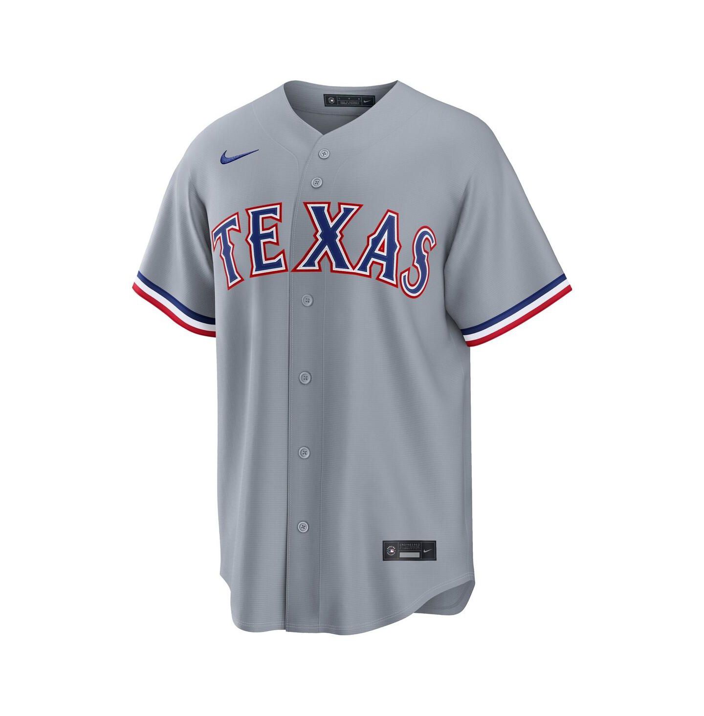 Мужской топ Nike Corey Seager Gray Texas Rangers Road Replica Jersey — фото 2